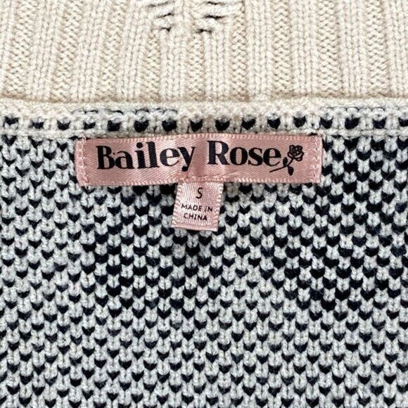 Bailey Rose Distressed Sweater Womens Small Floral Knit Daisy Boho Chic Festival - Picture 16 of 16